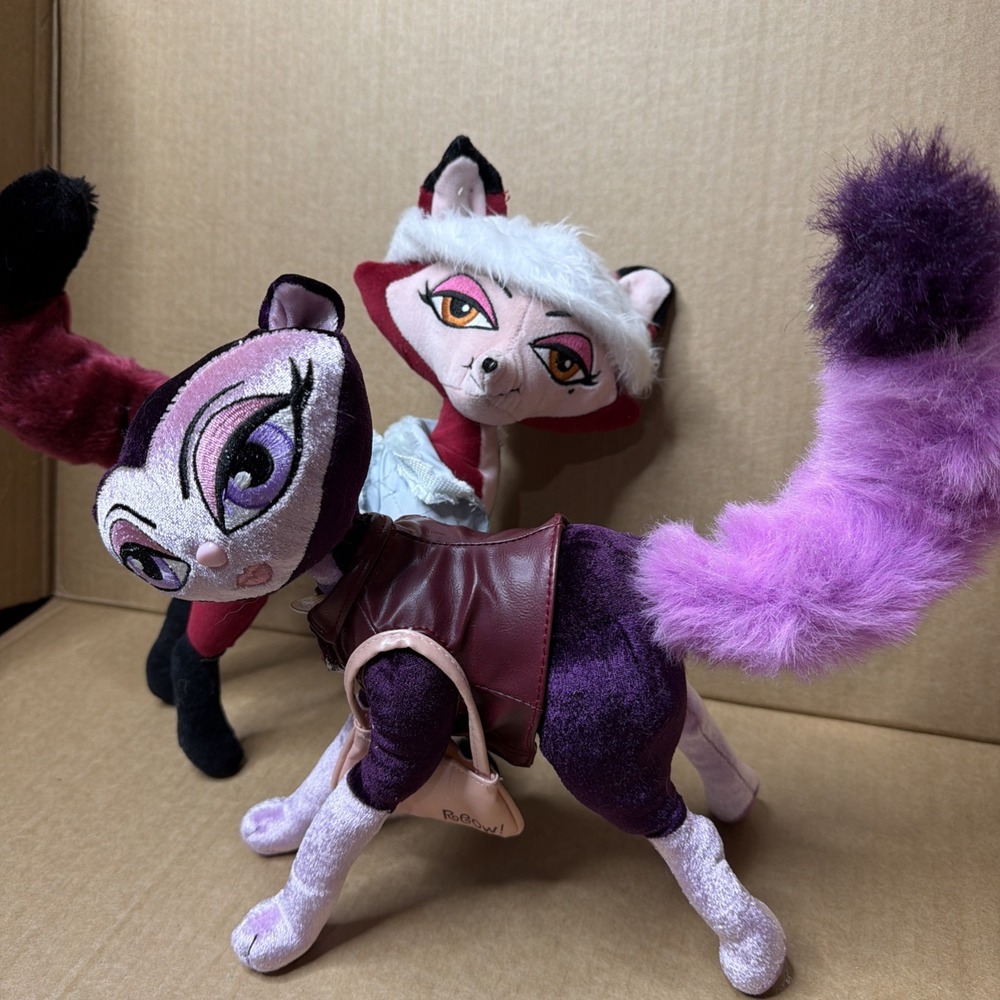 Vintage 2004 Bratz Petz Daphne Catz & Foxz Reilly Poseable Purple Pink